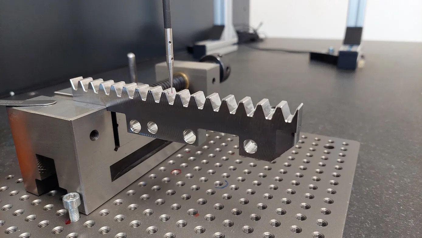 3D Vermessung einer Zahnstange