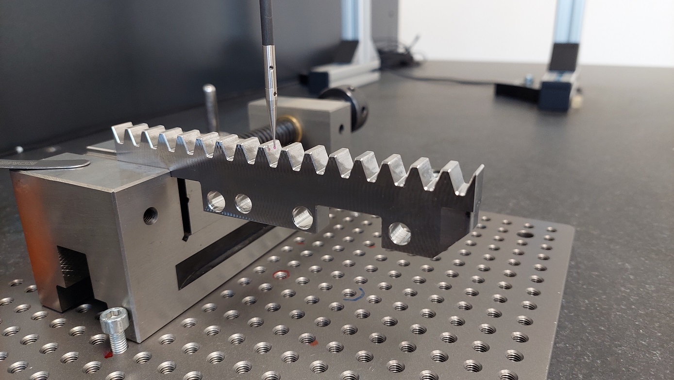 3D Vermessung einer Zahnstange