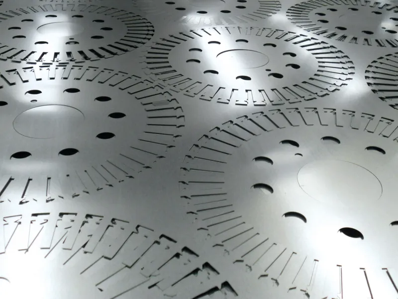 Laser cutting of laminations